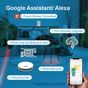 หุ่นยนต์ถูพื้นระบบดูดฝุ่นระบบควบคุมแอปทำความสะอาดด้วยตัวเองทำงานอัตโนมัติอัจฉริยะ - Product Image 6