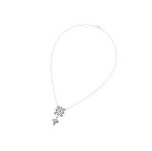 Collar con colgante de flores de diamantes naturales para mujer, chapado en oro de 14K/18K con diamantes de corte Marquesa de pera, colgantes finos - Product Image 6