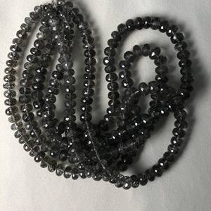 Cuentas facetadas de rutilo negro 100% naturales, certificadas por IGI, grado AAA, de 5mm-8mm, piedra de fuego negra, gemas vivaaz Jaipur - Product Image 6