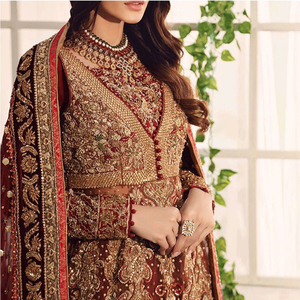 ชุดเจ้าสาวปากีสถานแบบรักษ์โลก ดีไซน์ล่าสุด ผ้าชีฟองหลากสีสำหรับงานปาร์ตี้ ดีไซน์ใหม่สุดหรูสำหรับคุณแม่ - Product Image 3