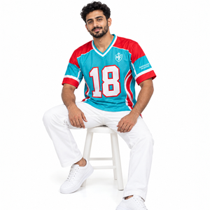 Camiseta Informal de Manga Corta para Fanáticos del Fútbol Americano, Ropa Deportiva Personalizada para Fanáticos, Ropa para el Día del Partido, 100% Poliéster de Secado Rápido - Product Image 4