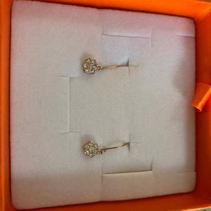 Pendientes Colgantes de Oro Sólido de 14K con Diamantes Cultivados en Laboratorio, 0.42ct, Joyería Fina para Mujer, Regalo para Fiestas y Eventos - Product Image 5