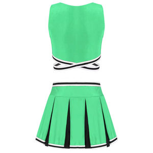 Costume de pom-pom girl pour femme, taille XS-XXL, pour fête scolaire, avec pompon + bas + uniforme de pom-pom girl, déguisement - Product Image 2