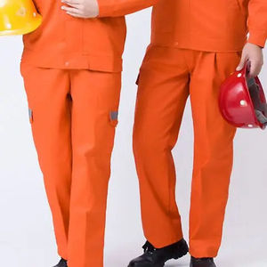 Pantalones de Trabajo de Seguridad para Hombre, Color Naranja, Alta Visibilidad, Antiestáticos, No Tóxicos, de Poliéster y Algodón, con Tiras Reflectantes para Trabajadores de la Construcción - Product Image 1