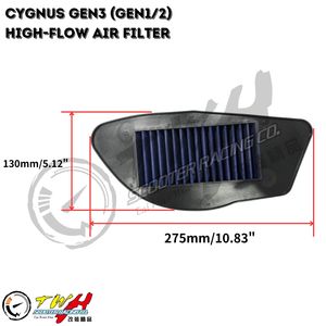 Filtro de Aire de Alto Flujo TWH CYGNUS GEN3 (GEN1/GEN2) para Motocicletas de Carreras Compatible con la Marca YAMAHA - Product Image 3