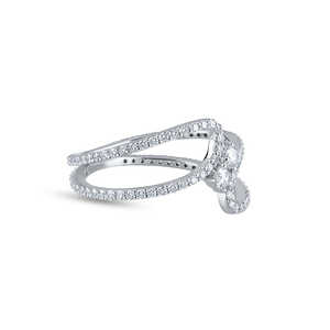 Moissanite <b>Wrap</b>/Bypass Ring - Product Image 1
