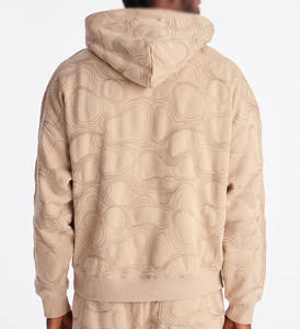 Custom Luxury Hip Hop Men's Winter Fleece Oversized Hoodies Casual <b>Streetwear</b> Outfit 100% Cotton Plain Dyed Puff Printing - Product Image 3