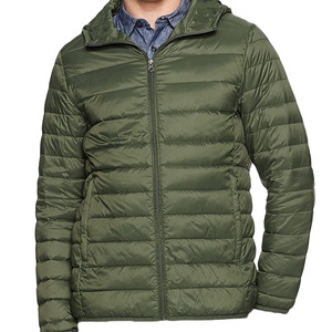 Chaqueta de Plumón para Hombre, Chaqueta Acolchada Cálida para Exteriores con Cierre de Cremallera, Logotipo Personalizado, Chaqueta Larga Regular para Hombre - Product Image 5