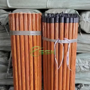 PALO DE ESCOBA DE MADERA ROTATIVO ERGONÓMICO CON RECUBRIMIENTO DE PVC 2 en 1 PORTÁTIL ECOLÓGICO DURADERO LIGERO PARA INODORO TAMPICO DE VIETNAM - Product Image 6