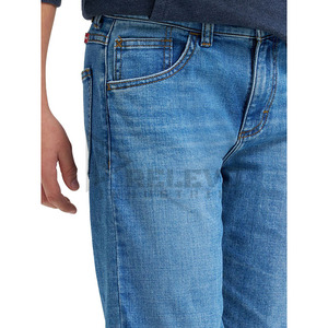 Jeans de Mezclilla Personalizados para Hombre, Corte Recto, Suaves y Transpirables, Lavado Medio, Algodón, Corte Regular, Estilo Casual, Ropa Urbana - Product Image 6