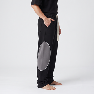Men's Heavyweight Cotton Two Tone Color Block Wide <b>Leg</b> Sweatpants Baggy <b>Straight</b> <b>Leg</b> Winter Streetwear Casual <b>Pants</b> - Product Image 3