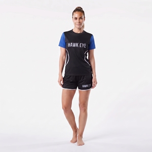 เสื้อฟุตบอลทีมหญิงแบบสั่งทำพิเศษ คอกลม แขนสั้น ผ้าโพลีเอสเตอร์ ชุดเสื้อและกางเกงขาสั้น ขายส่งจากโรงงาน - Product Image 5