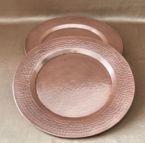 Assiette en métal acier inoxydable or rose Assiettes de présentation rondes pour assiettes de service à dessert de fête Vente en gros - Product Image 1