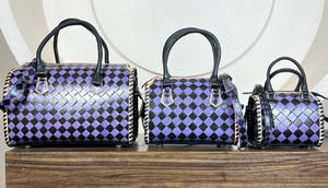 Bolso de Viaje Grande de Cuero Genuino con Diseño a Cuadros y Asa Superior, Novedad 2026, de Gran Venta, Bolso de Mano de Diseñador, Bolso Duffle de Cuero Vacuno Auténtico - Product Image 4