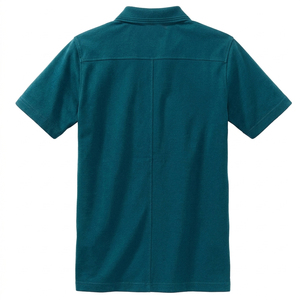 Polos Personalizados con Cierre de Cremallera para Hombre, con Bolsillo, Corte Ajustado Informal, Transpirables, Mezcla de Algodón, Deportivos - Product Image 2