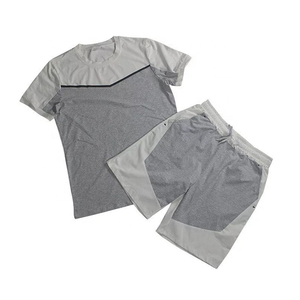 Men T Shirt And Shorts <b>Set</b> Casual Two Piece Summer Comfortable Minimal Activewear Comfortable Breathable Lightweight - Product Image 6