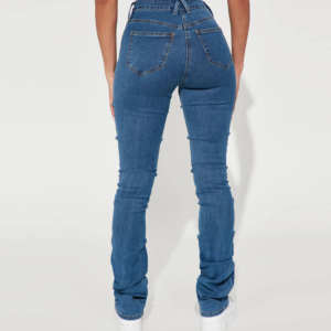 กางเกงยีนส์เอวต่ำสำหรับผู้หญิง ผ้าฝ้ายระบายอากาศ เป็นมิตรกับสิ่งแวดล้อม ไซส์พลัส สำหรับฤดูร้อน แห้งเร็ว แบบคาร์โก้ รับสั่งทำพิเศษ - Product Image 3