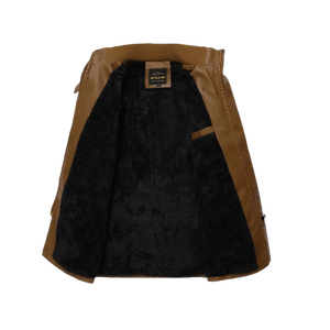 เสื้อแจ็คเก็ตหนังสำหรับขี่มอเตอร์ไซค์ คอตั้ง ปิดด้วยซิป กันลม สไตล์นักขี่มอเตอร์ไซค์ สำหรับใส่ในฤดูใบไม้ร่วง - Product Image 4