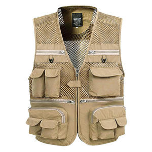 Men's Mesh <b>Utility</b> <b>Vest</b> Multi Pocket Zip Up Breathable Outdoor Waistcoat for Fishing Hunting Camping - Product Image 4