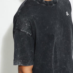 Sweat-shirt à capuche 450 g/m² en coton molletonné épais, délavé à l'acide, effet vintage délavé, coupe ample à épaules tombantes, coupe courte, personnalisable - Product Image 5