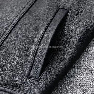 Chaleco de Motociclista de Cuero Genuino, Resistente, con Espacio Oculto para Portación de Armas, para Hombre - Product Image 3