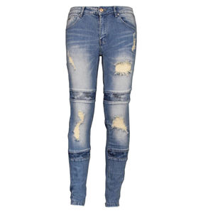 กางเกงยีนส์ทรงขาบานผ้ายีนส์สโตนวอชคุณภาพสูงสำหรับผู้ชาย ปรับขนาดได้ตามต้องการ โรงงานรับปักโลโก้ แฟชั่นทันสมัย น้ำหนักเบา - Product Image 5