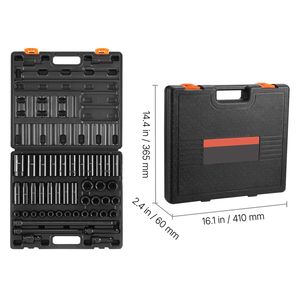 Set di chiavi a bussola da 43 pezzi con attacco da 1/2 pollice, assortimento di bussole a 6 punte standard da 1/2 pollice, set da 43 pezzi M - Product Image 1