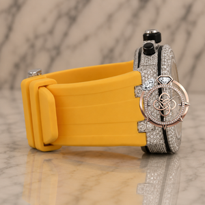 Montre de luxe pour homme en moissanite VVS, entièrement sertie de diamants, bracelet en acier inoxydable - Product Image 2