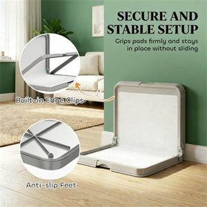 Contenitore Grigio per Tappetini Assorbenti e Bidone per Rifiuti per l'Addestramento a Toilette di Cani e Gatti, Lettiera per Gatti - Product Image 3