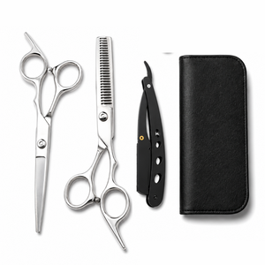 Ensemble professionnel de ciseaux de coiffure en acier inoxydable avec ciseaux à effiler, peigne et étui pour tondeuse, pour usage en salon - Product Image 2