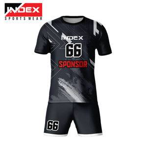 Conjunto de Camiseta de Baloncesto Sublimada para Hombre INDEX, Negra, Número 66, Cuello Redondo, Manga Corta, Uniforme Deportivo, Absorbe la Humedad - Product Image 1