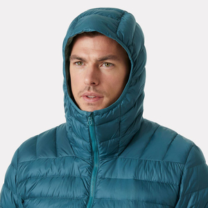 Veste d'hiver rembourrée en duvet de canard bleu pour homme, légère, chaude, en nylon, à capuche, avec logo personnalisé, veste d'extérieur - Product Image 6