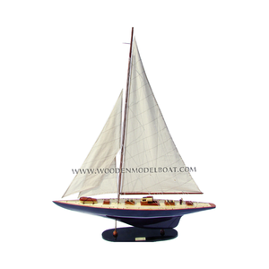 Productos Populares - Modelos de Veleros de Madera Pintados ENDEAVOUR - Diseño Feng Shui - Decoración Náutica para el Hogar - Product Image 1