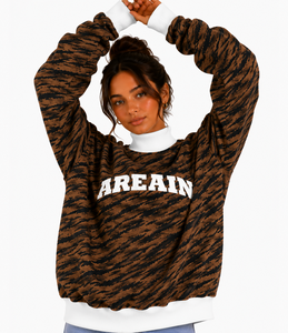 Sudadera de cuello alto gruesa para hombre y mujer, personalizada, extragrande, de forro polar, con ribete blanco - Product Image 1