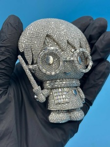 จี้เพชรโมอิสซาไนต์แบบ Iced Out ลายการ์ตูน เงินแท้ 925  แบบกำหนดเองได้ จี้ฮิปฮอป 3 มิติ และเครื่องประดับ - Product Image 3