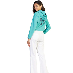 Hoodies courts pour femmes en gros, personnalisables avec logo imprimé, à manches longues, pulls courts pour femmes, hoodies crop top pour femmes - Product Image 6