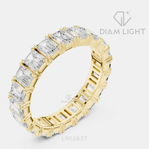Bague de fiançailles en or blanc 14 carats avec diamant de laboratoire certifié IGI, taille émeraude 2,98 carats, bijoux fins - Product Image 6