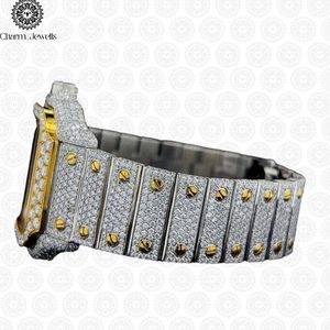 Reloj Mecánico Cuadrado de Acero Inoxidable de Lujo para Hombre Charm_Jewells, 38 mm, con Diamantes Incrustados y Cristal de Zafiro, Esfera Analógica - Product Image 2