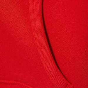 Men's Red Hooded Zipper Sweatshirt Regular Fit Solid Color Fleece Casual Wear Autumn <b>Style</b> - Product Image 4