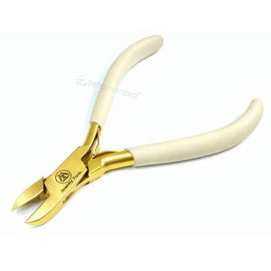 Alicates de corte lateral con logotipo personalizado, alambre dorado, punta de corte afilada, herramienta de joyería de acero inoxidable de alta calidad, 5 pulgadas, OEM - Product Image 1