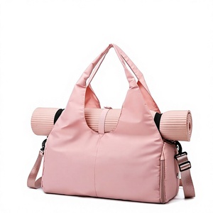 Bolsa Deportiva Grande para Mujer con Compartimento para Zapatos y Correa para Esterilla de Yoga |   Bolsa de Viaje Deportiva Impermeable de Nailon - Product Image 1