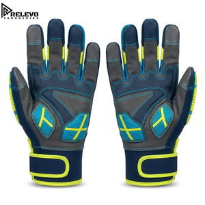 Guantes de Trabajo Resistentes a Impactos de Alta Calidad OEM en Azul Marino, Amarillo Neón y Azul Brillante, Equipo de Seguridad y Mecánica Profesional - Product Image 3