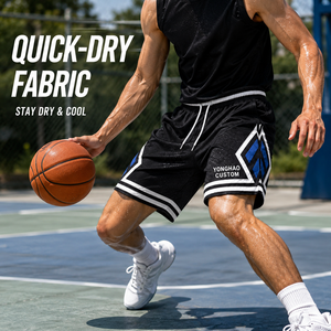 Shorts en maille solide pour hommes de haute qualité, séchage rapide, respirants, best-sellers, 100% polyester, shorts de basket-ball personnalisés en maille - Product Image 3