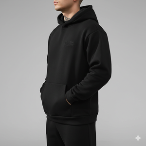 Conjunto de Sudadera con Capucha y Cremallera Ranzia Icon Plus Size con Bordado de Pedrería - Sudadera con Capucha y Cremallera Completa Ranzia Heavy Drip con Pedrería - Product Image 5