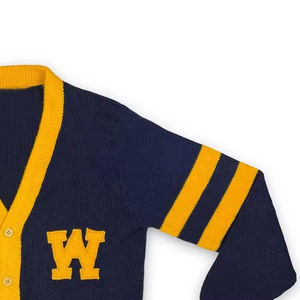 Cardigan en mohair pour homme, design tendance, jacquard, col en V, tricoté, manches longues - Product Image 4