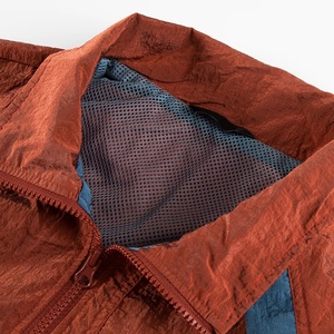2025 Customized Breathable Hooded Windbreaker <b>Jacket</b> Thin Outdoor <b>Waterproof</b> Rain Anorak With Stand Collar Custom Mesh Lining - Product Image 5