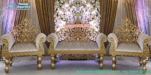 Ideas de Decoración de Conjuntos de Sofás en Tendencia para Esta Temporada de Bodas, Conjunto de Sofás Blancos Estilo Boda Real, Conjunto de Sofás Dorados y Plateados de Lujo en Oferta - Product Image 3