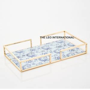 Plateau à fruits secs en verre de style classique, plateau à collation écologique pour hôtels, motif personnalisable, plateaux de service créatifs - Product Image 1