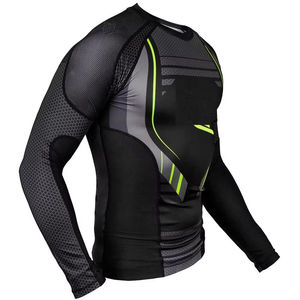 Rashguard MMA à manches longues pour homme adulte, haut de combat BJJ respirant, vêtement d'entraînement OEM - Product Image 1