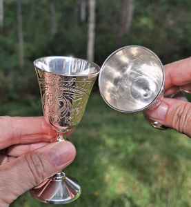 New 2026 Silver Plated Brass <b>Goblet</b> <b>Wine</b> Glass Liquor Cup Chalice Luxurious Unique Business Gifts Premium Quality - Product Image 3